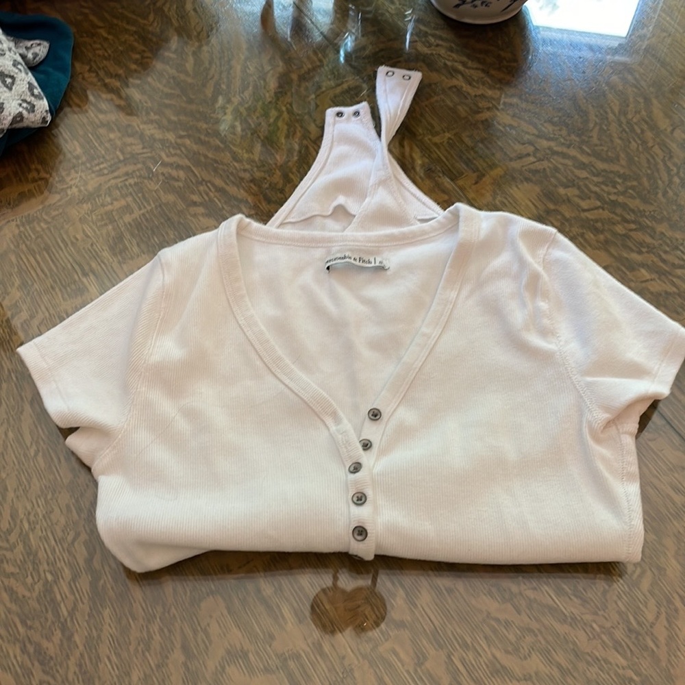 White Abercrombie and Fitch bodysuits